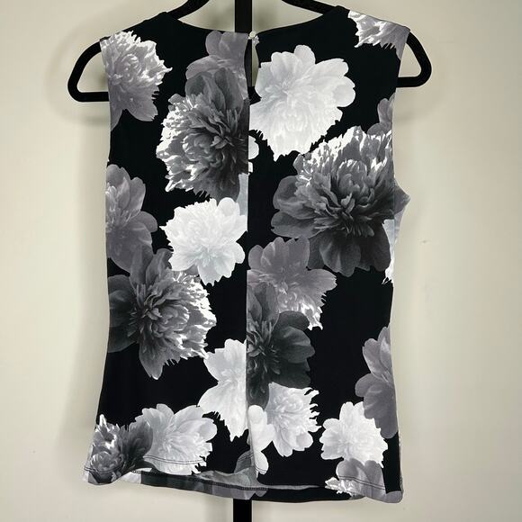 Calvin Klein‎ Sleeveless Blouse- Small- stretchy, gray black, dressy, summer - Picture 3 of 4